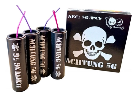 Mocna petarda Achtung 5G - dystrybucja dextrin - 5g NEC/szt - 4 sztuki (całe opakowanie)
