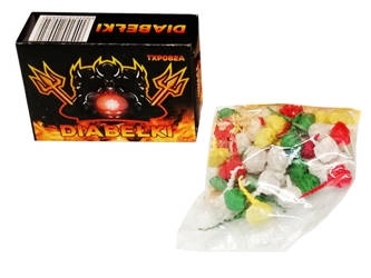 Kolorowe strzelające diabełki TXP082A - 50 sztuk