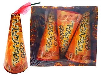 Small Gold Conic Fountain CS2218A - 3 sztuki