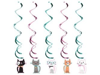 Dekoracja wisząca "Wesołe kotki", 99 cm, 5 szt. PC329403