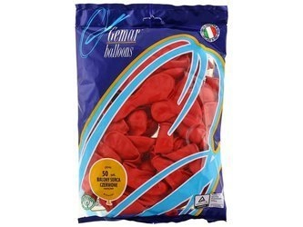 Balon CR pastel "Serce bez nadruku" - czerwony 45 / 50 szt. CR/45/50