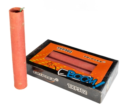Petardy czarnoprochowe surowe czerwone większe BOOM! TXP302 - 4 sztuki