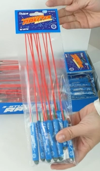 Rakietki 3-Stufen Mini Raketen Silbercracker FR-W8-3C - 10 sztuk