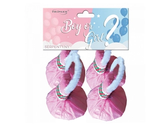 Serpentyny rzucane Różowe TXK162-10 - 4 sztuki