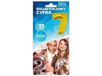 Balon foliowy "Cyfra 7", złota, 35 cm FG-C35Z7