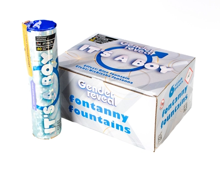 FOUNTAIN GENDER REVEAL: IT'S A BOY - JF106/B - niebieska - opakowanie 6 sztuk