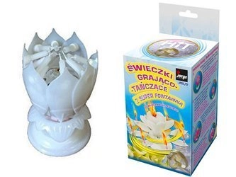 Grająca świeczka JP01/D BIAŁA