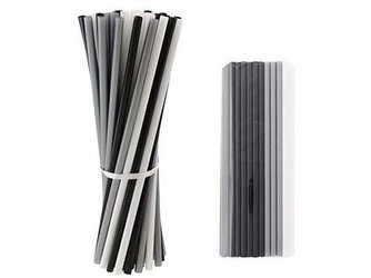 Rurki (słomki) proste, trzy kolory, 8x240mm / 100 szt. RP-10TK