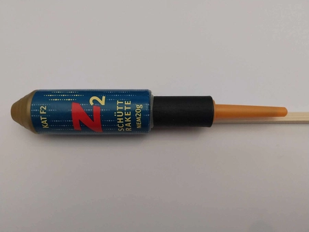 Rakieta Schüttrakete 102-2 Z2 - Złoty brokat i biały błysk  - 1 sztuka